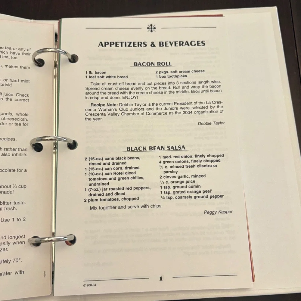 A Taste of Crescenta‎ Valley Cookbook Friends of La Crescenta Library 2004 CA